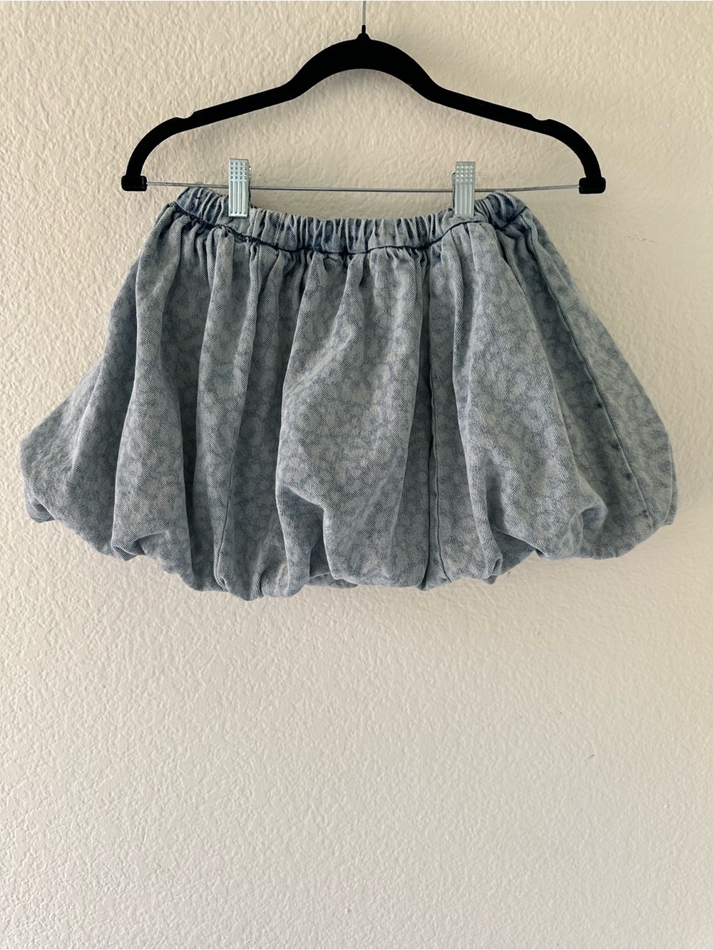 Nasty Gal Washed Leopard Denim Bubble Skirt